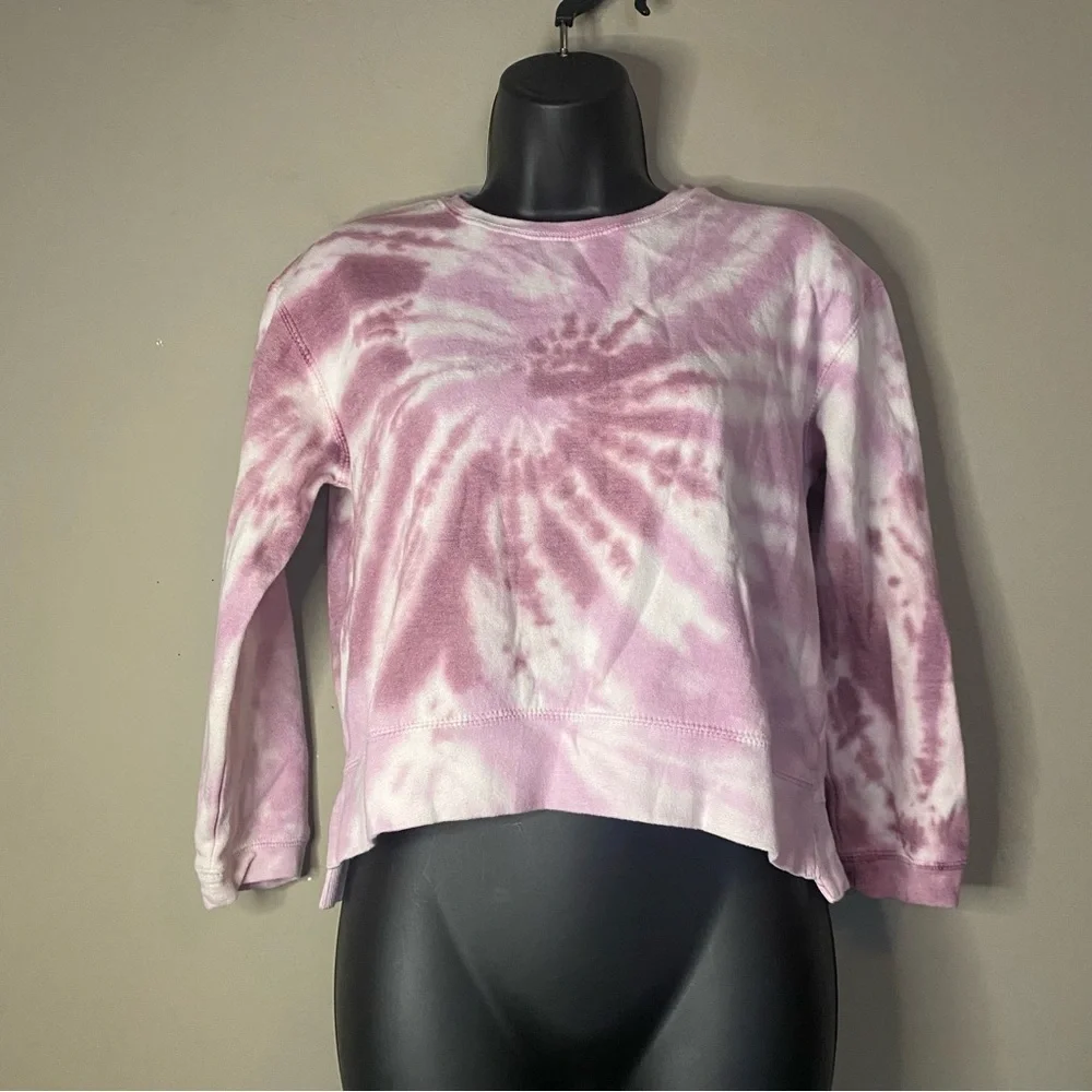 Dreamside Kids Crew Neck Pullover Purple Tie-Dye Sweater girls comfy cozy